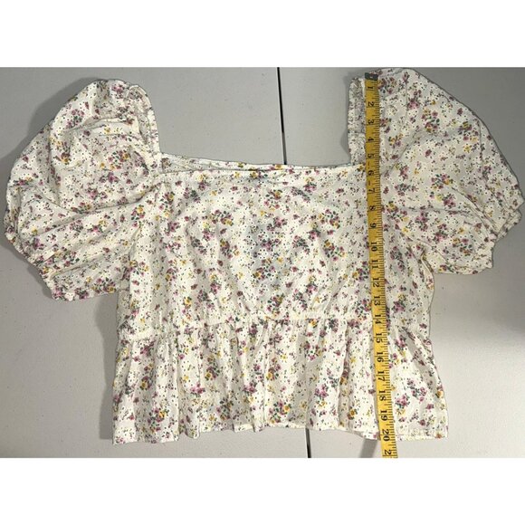 Wild Fable Womens XXL Crop Top Eyelet Floral Cottagecore Dainty Feminine Boho - Picture 4 of 8